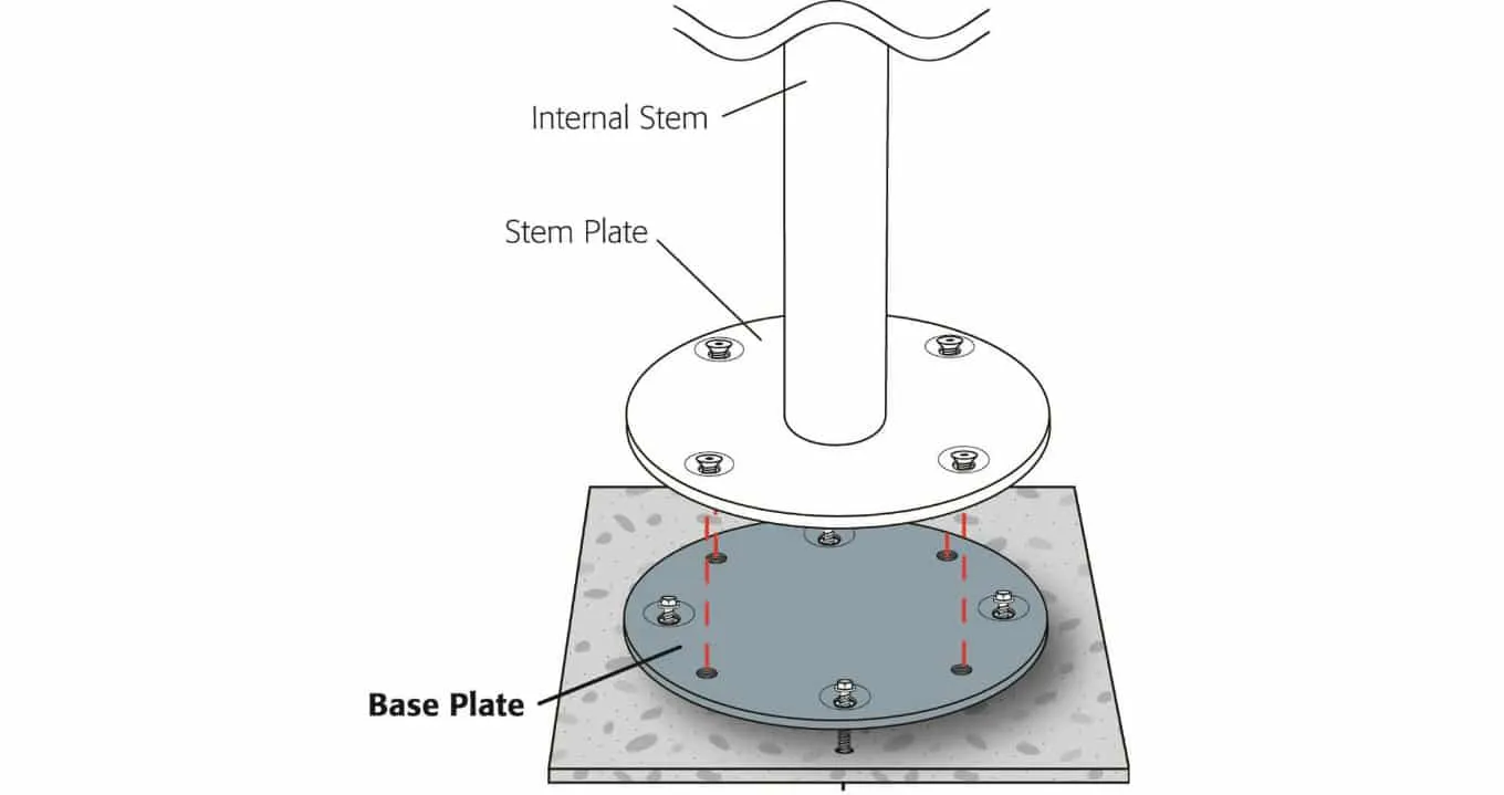 Base plate installation diagram