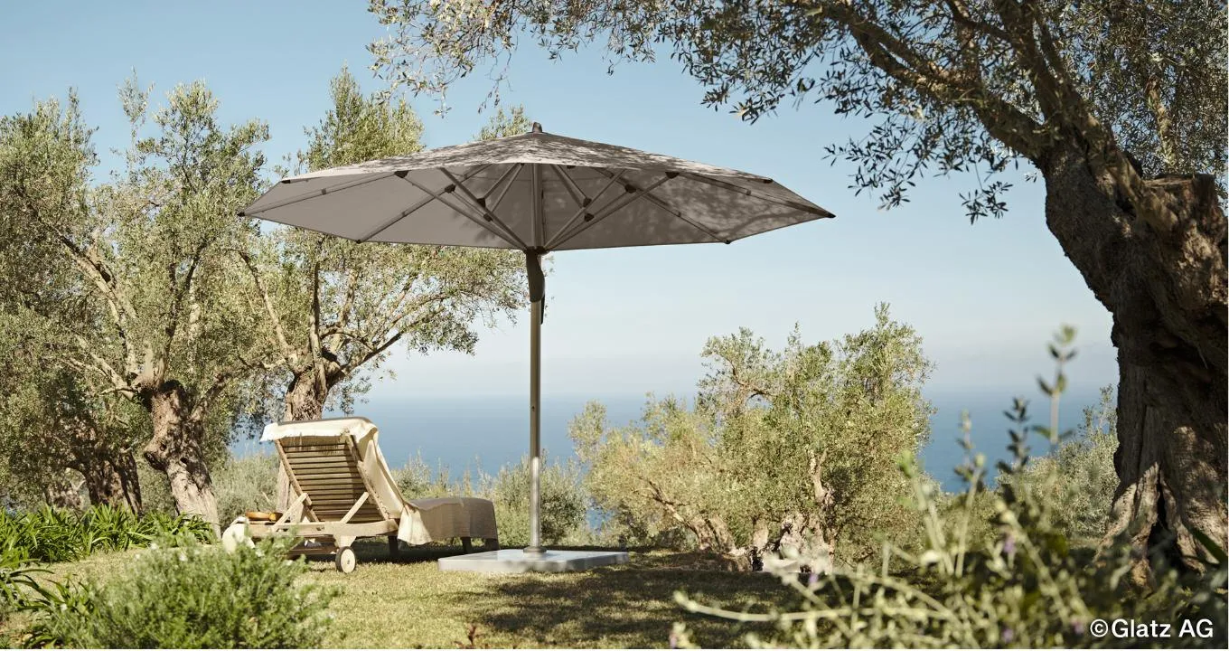 Fortello umbrella amongst trees