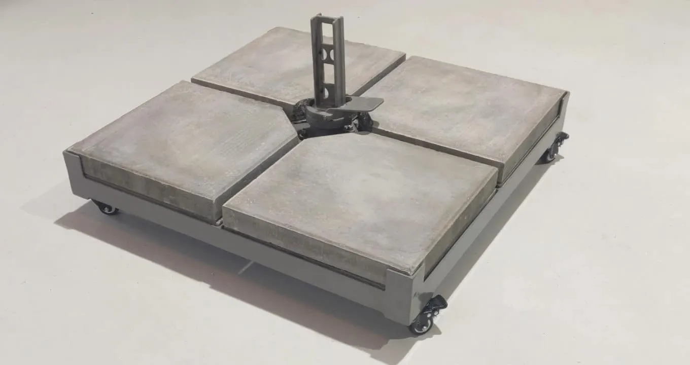 S5 Steel Moveable base with concrete tiles