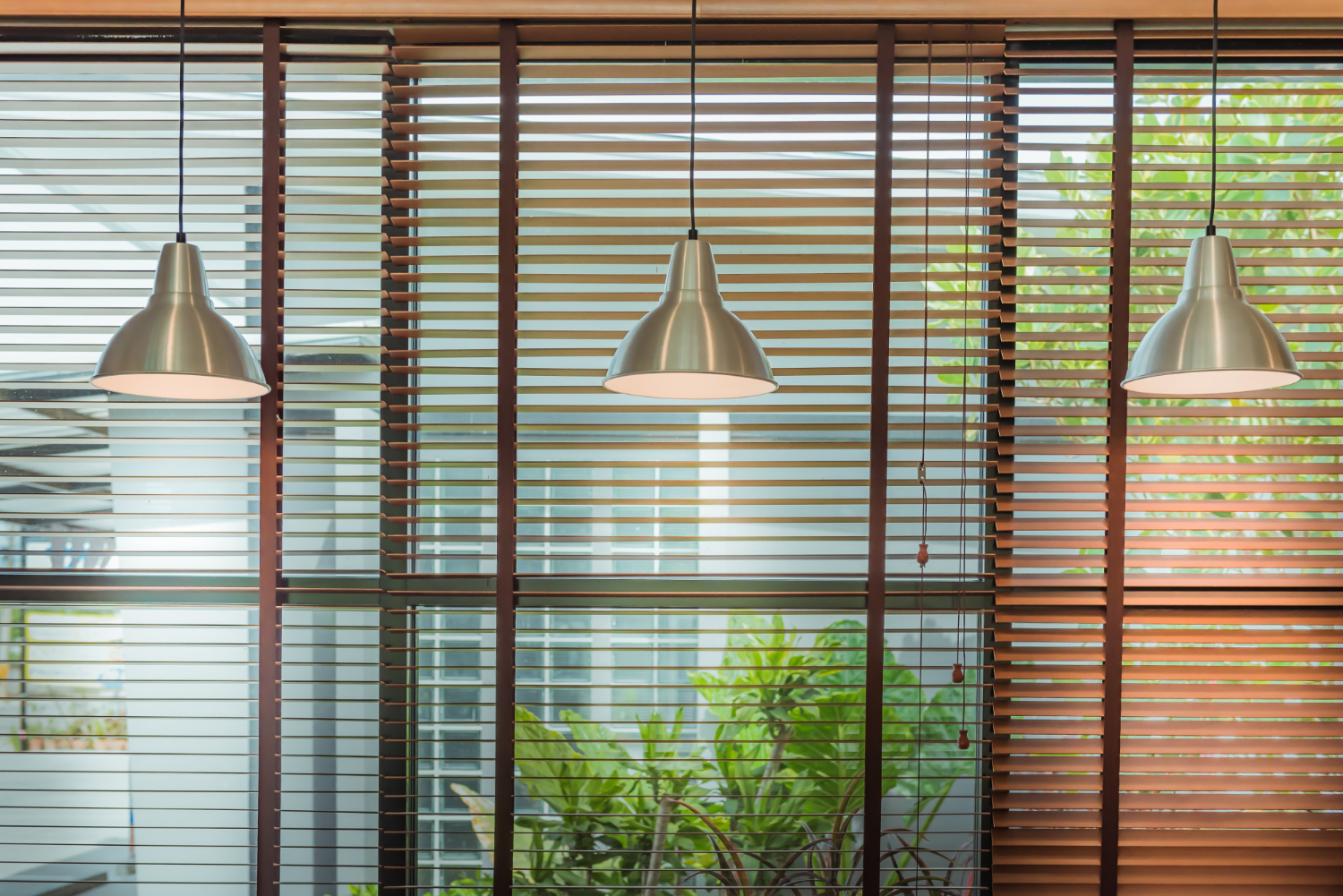 Indoor blinds by a window
